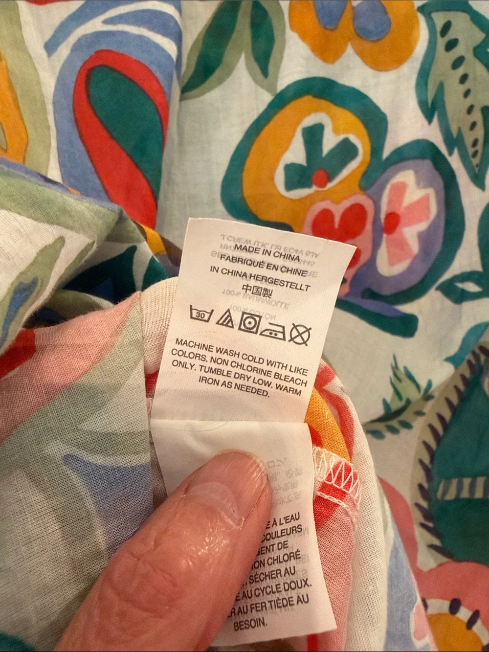 J. Crew Multicolor Floral Popover Shirt in lightweight cotton 12 T